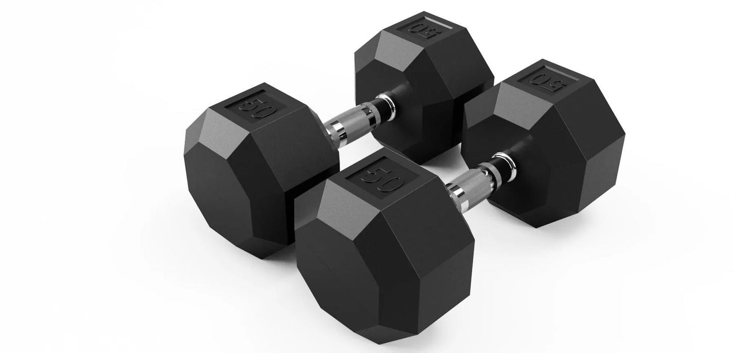 VTX - SD-R - 8-SIDED RUBBER ENCASED DUMBBELL - Home Gyms HQ