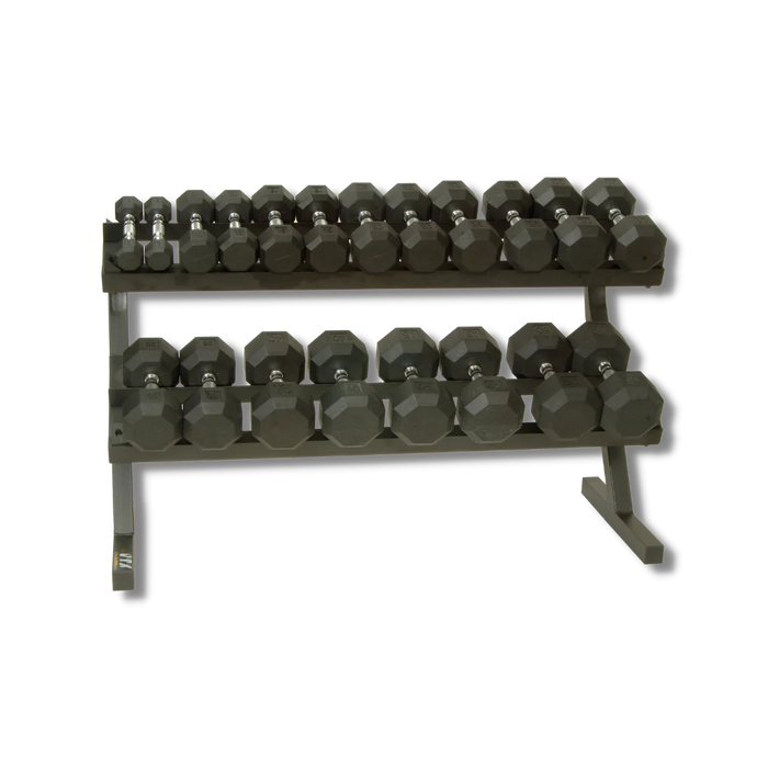 VTX - T-DR - 60" DELUXE 2 TIER HORIZONTAL DB RACK *Rack Only* - Home Gyms HQ - 