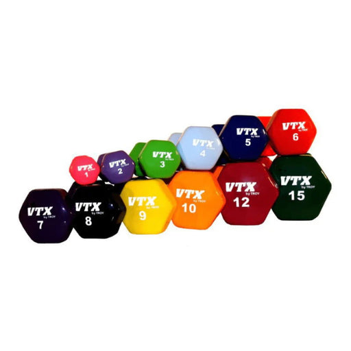 VTX - VD - VINYL DUMBELL-(CONTOURED HANDLE) - Home Gyms HQ - Dumbbells