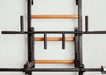 BenchK 233 B/W - Series 2 - BenchK wall bars with a convertible steel 6-grip pull-up bar that can also be used as a barbell holder, a dip bar with back support, and an advanced workout bench - Home Gyms HQ - 