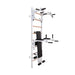 BenchK 233 B/W - Series 2 - BenchK wall bars with a convertible steel 6-grip pull-up bar that can also be used as a barbell holder, a dip bar with back support, and an advanced workout bench - Home Gyms HQ - 