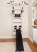 BenchK 233 B/W - Series 2 - BenchK wall bars with a convertible steel 6-grip pull-up bar that can also be used as a barbell holder, a dip bar with back support, and an advanced workout bench - Home Gyms HQ - 