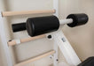 BenchK 233 B/W - Series 2 - BenchK wall bars with a convertible steel 6-grip pull-up bar that can also be used as a barbell holder, a dip bar with back support, and an advanced workout bench - Home Gyms HQ - 