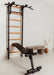 BenchK 233 B/W - Series 2 - BenchK wall bars with a convertible steel 6-grip pull-up bar that can also be used as a barbell holder, a dip bar with back support, and an advanced workout bench - Home Gyms HQ - 