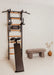 BenchK 233 B/W - Series 2 - BenchK wall bars with a convertible steel 6-grip pull-up bar that can also be used as a barbell holder, a dip bar with back support, and an advanced workout bench - Home Gyms HQ - 