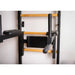 BenchK 232 B/W - Series 2 - BenchK wall bars with a convertible steel 6-grip pull-up bar that can also be used as a barbell holder, and a dip bar with back support - Home Gyms HQ - 