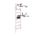 BenchK 232 B/W - Series 2 - BenchK wall bars with a convertible steel 6-grip pull-up bar that can also be used as a barbell holder, and a dip bar with back support - Home Gyms HQ - 