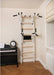 BenchK 232 B/W - Series 2 - BenchK wall bars with a convertible steel 6-grip pull-up bar that can also be used as a barbell holder, and a dip bar with back support - Home Gyms HQ - 