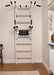 BenchK 232 B/W - Series 2 - BenchK wall bars with a convertible steel 6-grip pull-up bar that can also be used as a barbell holder, and a dip bar with back support - Home Gyms HQ - 