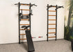 BenchK 223 B/W - Series 2 - BenchK wall bars with a fixed steel 6-grip pull-up bar, a dip bar with back support, and an advanced workout bench - Home Gyms HQ - 