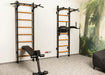 BenchK 223 B/W - Series 2 - BenchK wall bars with a fixed steel 6-grip pull-up bar, a dip bar with back support, and an advanced workout bench - Home Gyms HQ - 