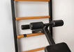 BenchK 223 B/W - Series 2 - BenchK wall bars with a fixed steel 6-grip pull-up bar, a dip bar with back support, and an advanced workout bench - Home Gyms HQ - 