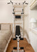 BenchK 223 B/W - Series 2 - BenchK wall bars with a fixed steel 6-grip pull-up bar, a dip bar with back support, and an advanced workout bench - Home Gyms HQ - 
