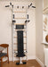 BenchK 223 B/W - Series 2 - BenchK wall bars with a fixed steel 6-grip pull-up bar, a dip bar with back support, and an advanced workout bench - Home Gyms HQ - 