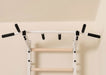 BenchK 223 B/W - Series 2 - BenchK wall bars with a fixed steel 6-grip pull-up bar, a dip bar with back support, and an advanced workout bench - Home Gyms HQ - 