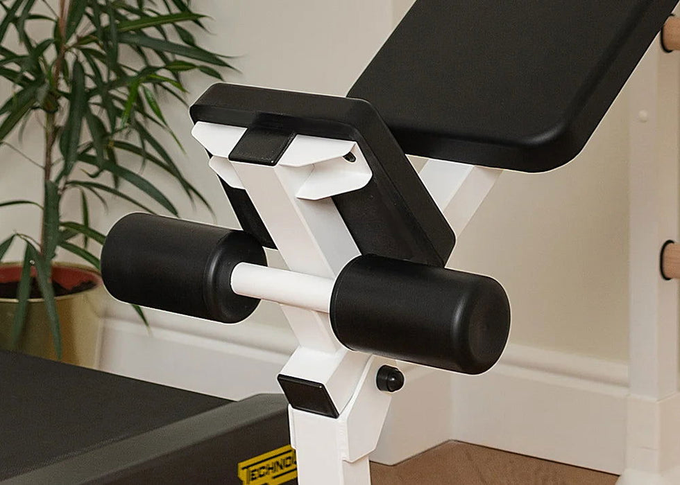 BenchK 223 B/W - Series 2 - BenchK wall bars with a fixed steel 6-grip pull-up bar, a dip bar with back support, and an advanced workout bench - Home Gyms HQ - 