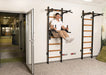 BenchK 222 B/W - Series 2 - BenchK wall bars with a fixed steel 6-grip pull-up bar, and a dip bar with back support - Home Gyms HQ - 