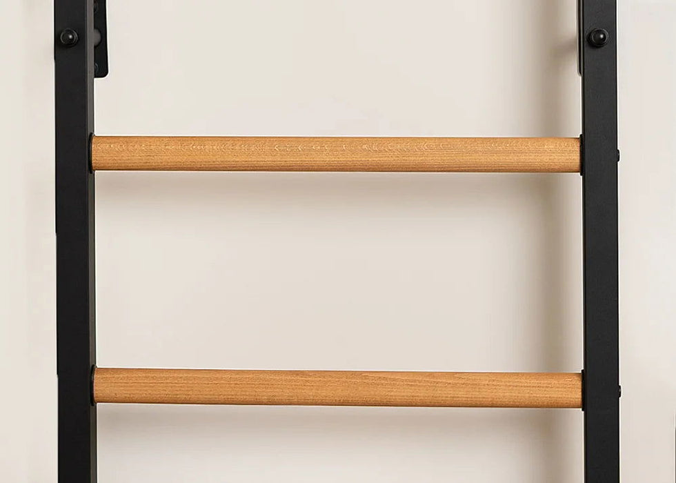 BenchK 222 B/W - Series 2 - BenchK wall bars with a fixed steel 6-grip pull-up bar, and a dip bar with back support - Home Gyms HQ - 