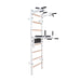 BenchK 222 B/W - Series 2 - BenchK wall bars with a fixed steel 6-grip pull-up bar, and a dip bar with back support - Home Gyms HQ - 