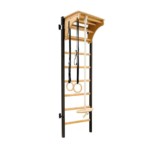 BenchK 212 B/W A076/a204- Series 2 - BenchK wall bars with an adjustable pull-up bar, a removable BenchTop used as a desk and gymnastic accessories - Home Gyms HQ - 