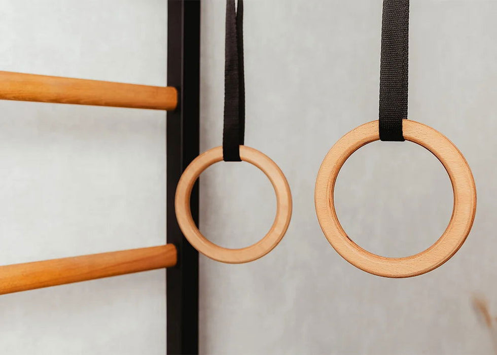 BenchK 212 B/W A076/a204- Series 2 - BenchK wall bars with an adjustable pull-up bar, a removable BenchTop used as a desk and gymnastic accessories - Home Gyms HQ - 